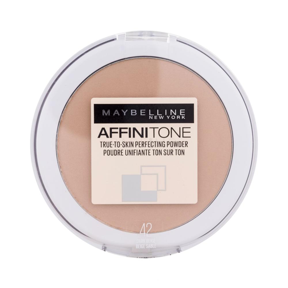 Maybelline Affinitone Puder v prahu za ženske 9 g Odtenek 42 Dark Beige
