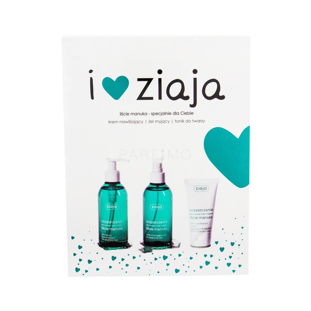 Ziaja Manuka Tree SPF10 Darilni set dnevna krema SPF10 50 ml + čistilni gel 200 ml + tonik za obraz 200 ml