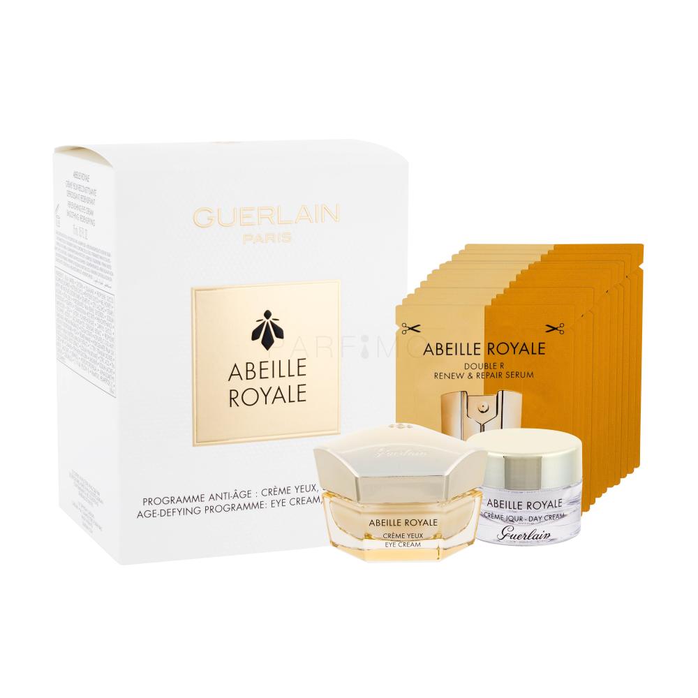Guerlain Abeille Royale Darilni set krema za predel okoli oči 15 ml + dnevna krema 7 ml + serum 14 x 0,6 ml