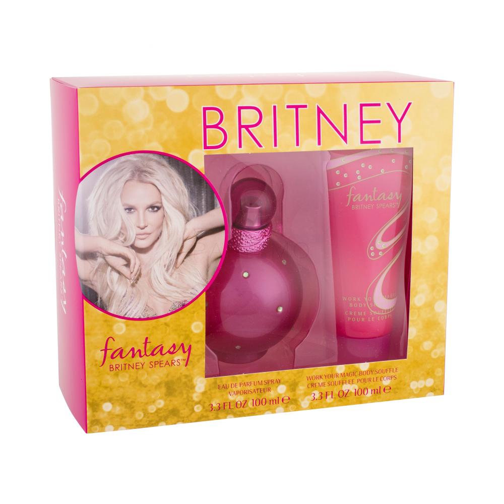 Britney Spears Fantasy Darilni set parfumska voda 100 ml + krema za telo 100 ml poškodovana škatla