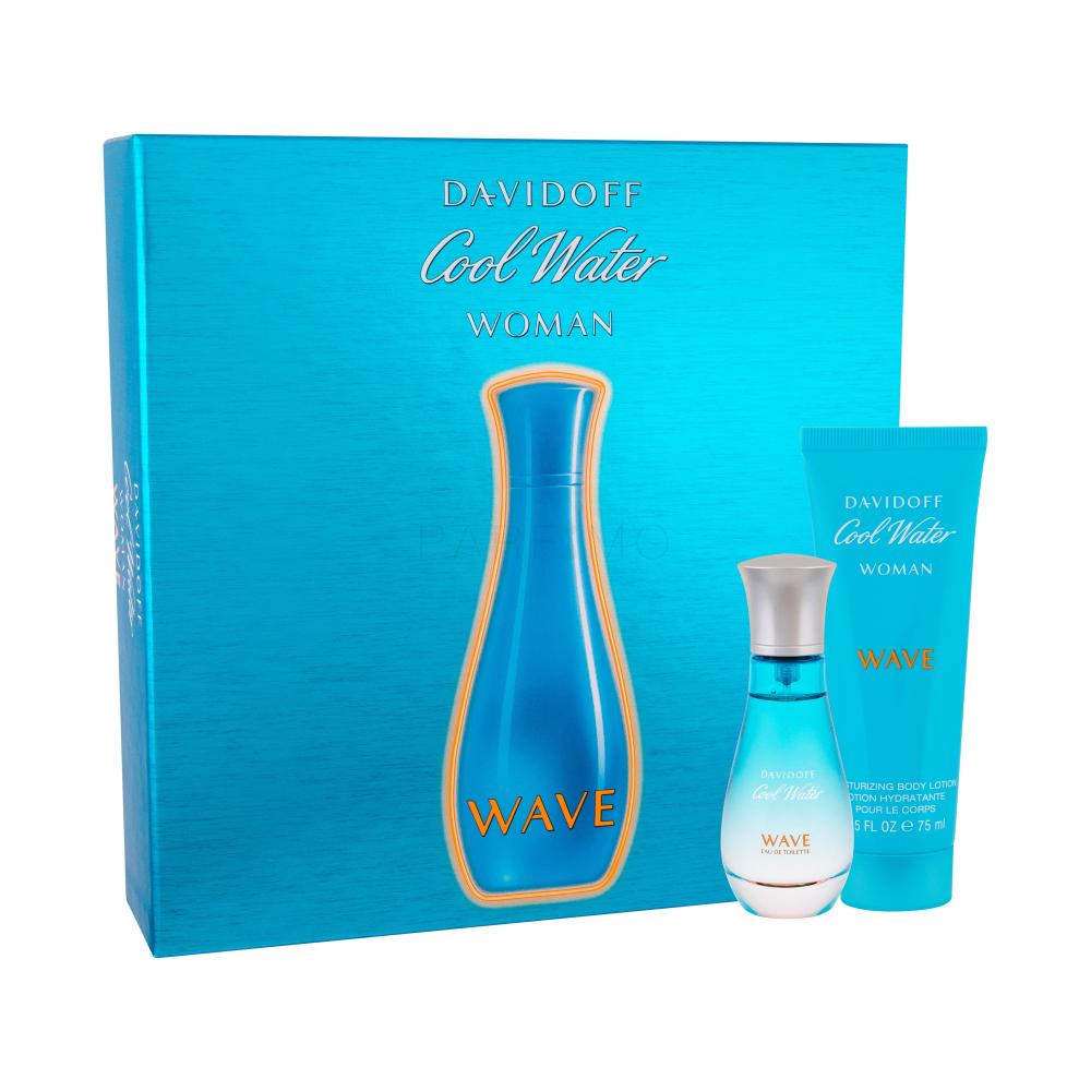 Davidoff Cool Water Wave Woman Darilni set toaletna voda 30 ml + losjon za telo 75 ml