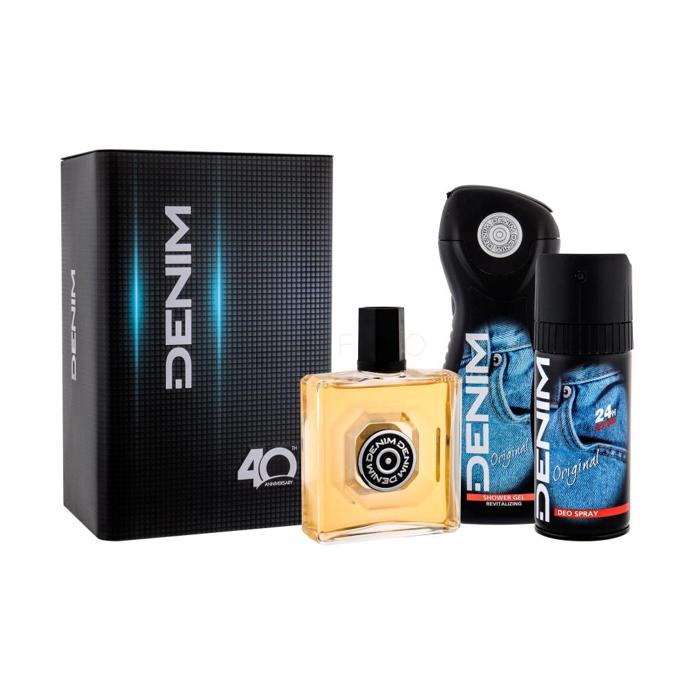 Denim Original After Shave Darilni set vodica po britju 100 ml + gel za prhanje 250 ml + deodorant 150 ml