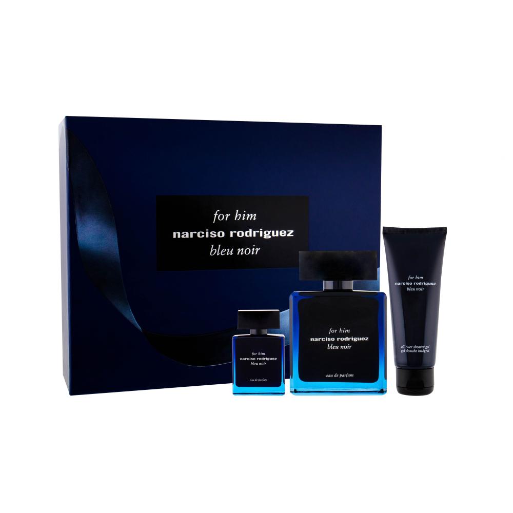 Narciso Rodriguez For Him Bleu Noir Darilni set parfumska voda 100 ml + parfumska voda 10 ml + gel za prhanje 75 ml