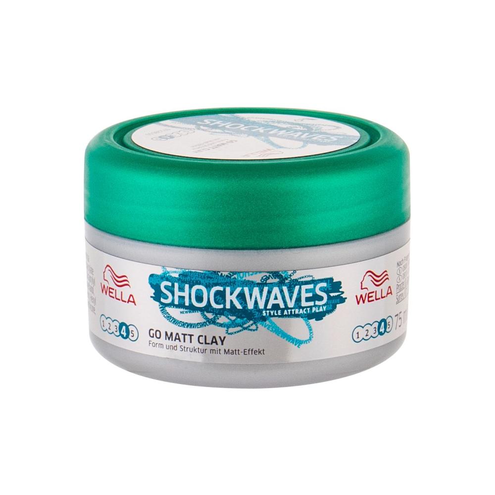 Wella Shockwaves Go Matt Clay Vosek za lase za ženske 75 ml