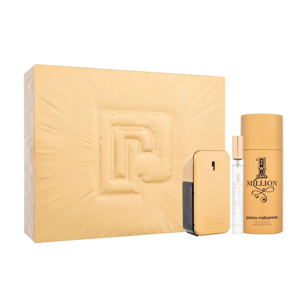 Paco Rabanne 1 Million Darilni set toaletna voda 50 ml + deodorant 150 ml + toaletna voda 10 ml