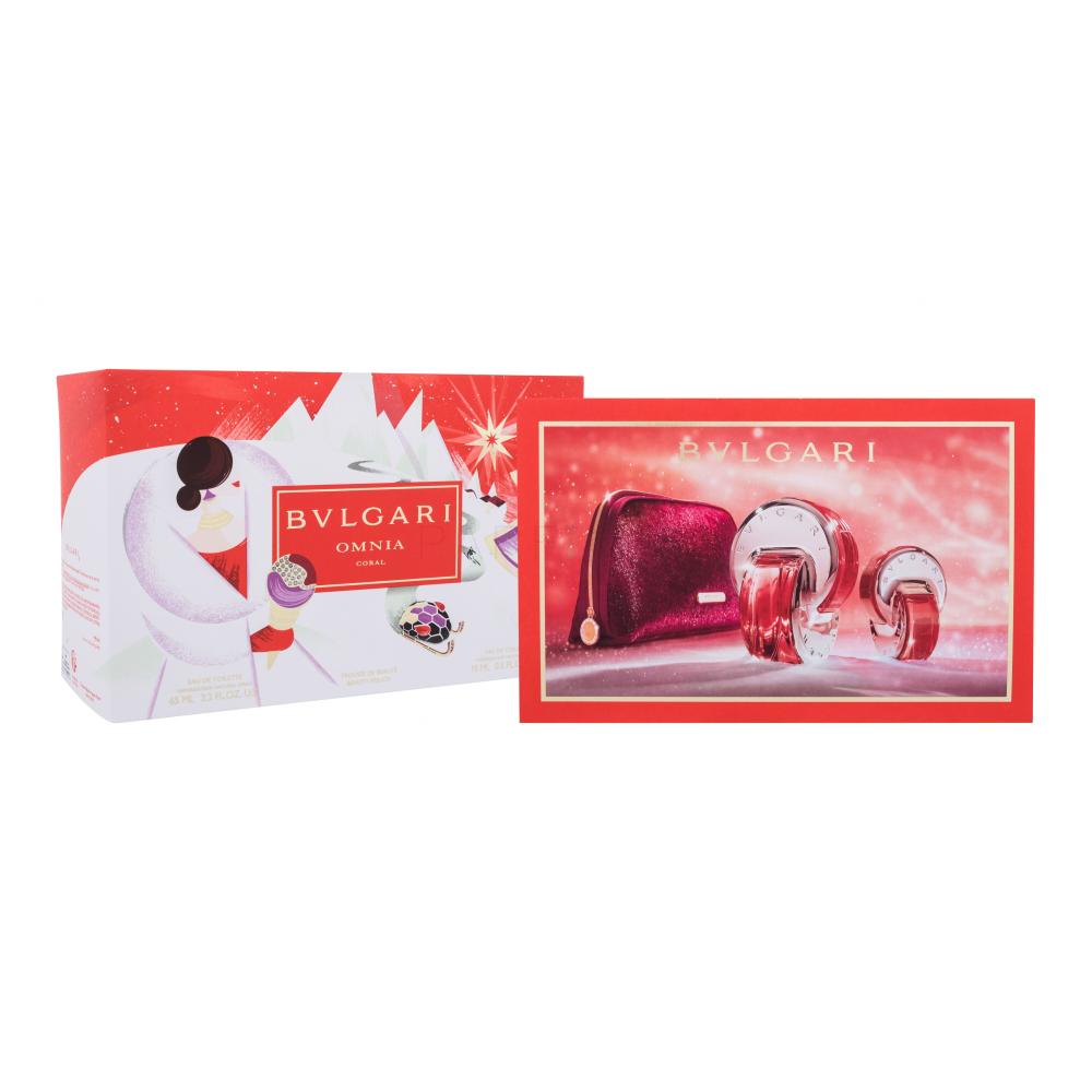 Bvlgari Omnia Coral Darilni set toaletna voda 65 ml + toaletna voda 15 ml + kozmetična torbica