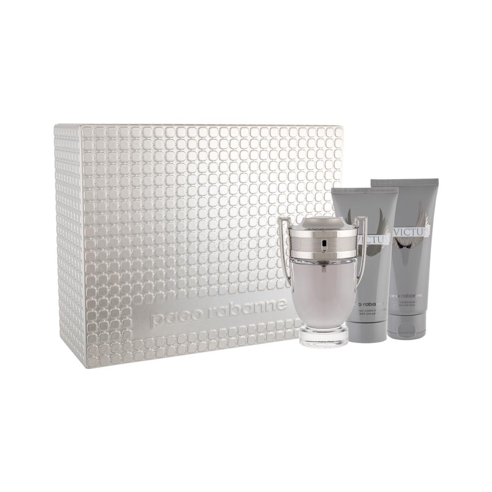 Paco Rabanne Invictus Darilni set toaletna voda 100 ml + gel za prhanje 100 ml + balzam po britju 100 ml