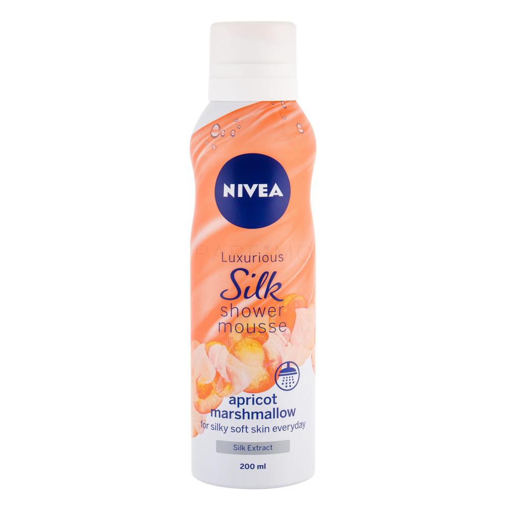 Nivea Silk Mousse Apricot Marshmallow Pena za prhanje za ženske 200 ml
