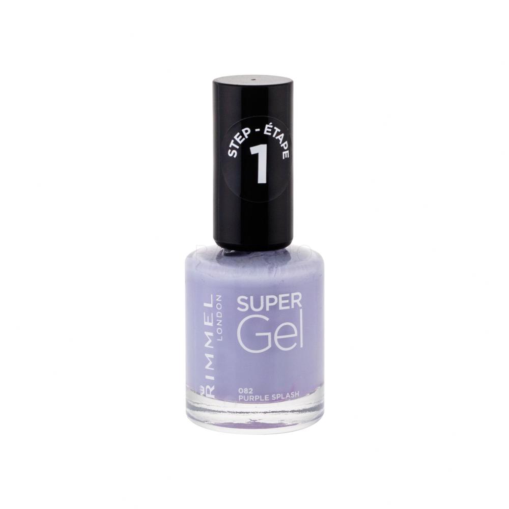 Rimmel London Super Gel STEP1 Lak za nohte za ženske 12 ml Odtenek 082 Purple Splash