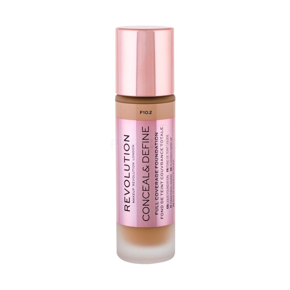 Makeup Revolution London Conceal & Define Puder za ženske 23 ml Odtenek F10,2
