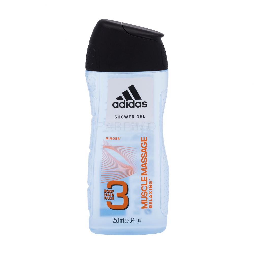 Adidas 3in1 Muscle Massage Gel za prhanje za moške 250 ml