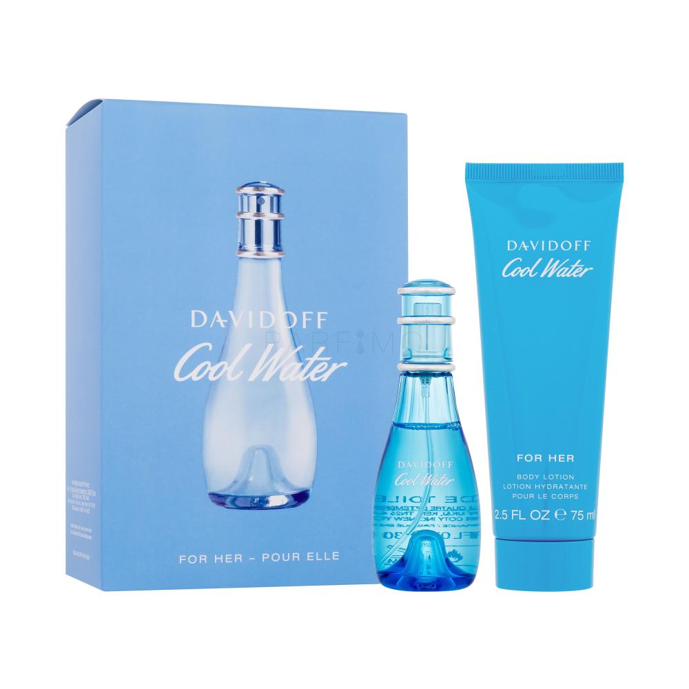 Davidoff Cool Water Darilni set toaletna voda 30 ml + losjon za telo 75 ml