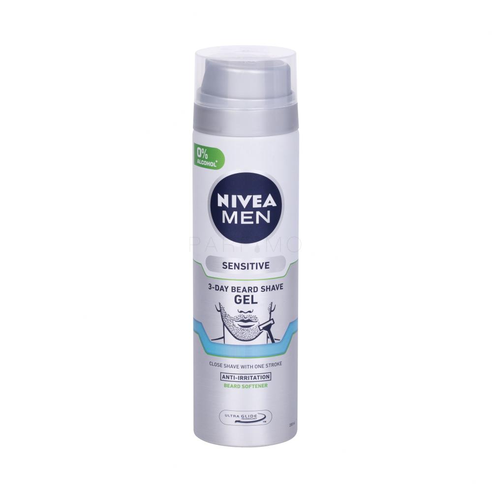 Nivea Men Sensitive 3-Day Beard Gel za britje za moške 200 ml