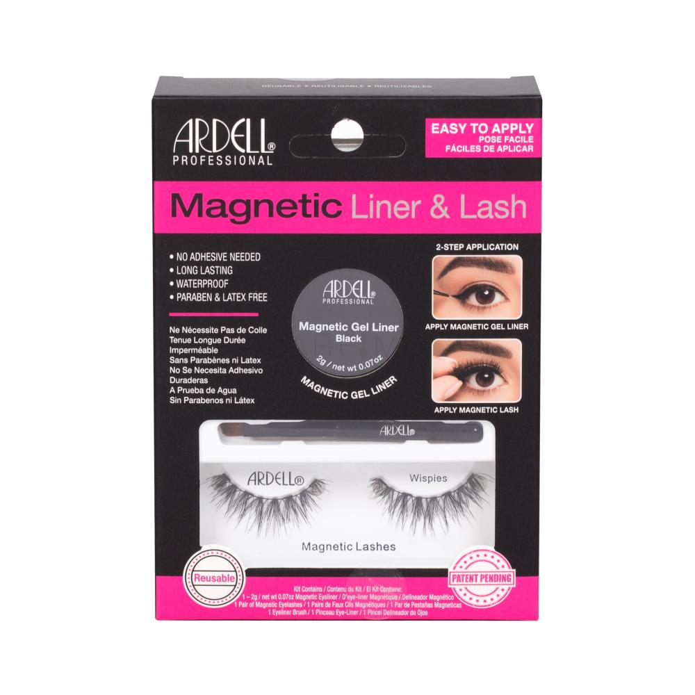 Ardell Magnetic Liner & Lash Wispies Umetne trepalnice za ženske Odtenek Black Set