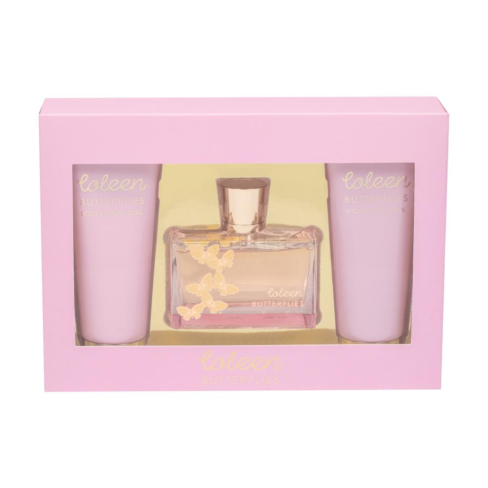 Coleen Rooney Coleen Butterflies Darilni set toaletna voda 100 ml + losjon za telo 100 ml + gel za prhanje 100 ml