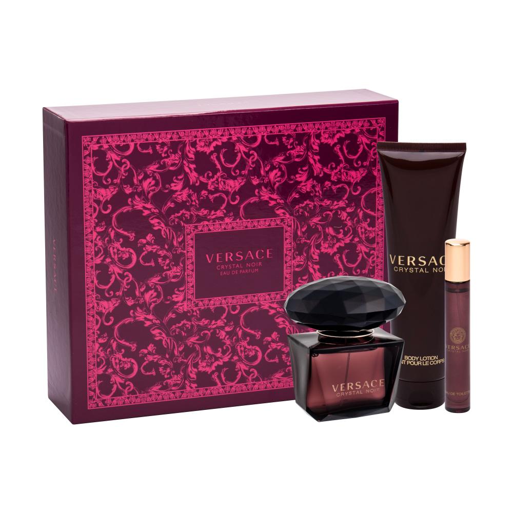 Versace Crystal Noir Darilni set Parfumska voda 90 ml + losjon za telo 150 ml + toaletna voda 10 ml
