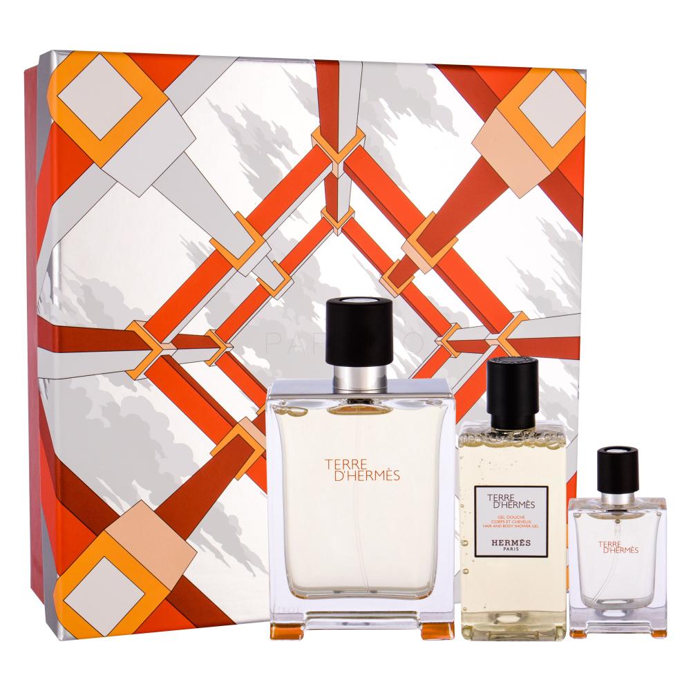 Hermes Terre d´Hermès Darilni set toaletna voda 100 ml + gel za prhanje 80 ml + toaletna voda 12,5 ml poškodovana škatla