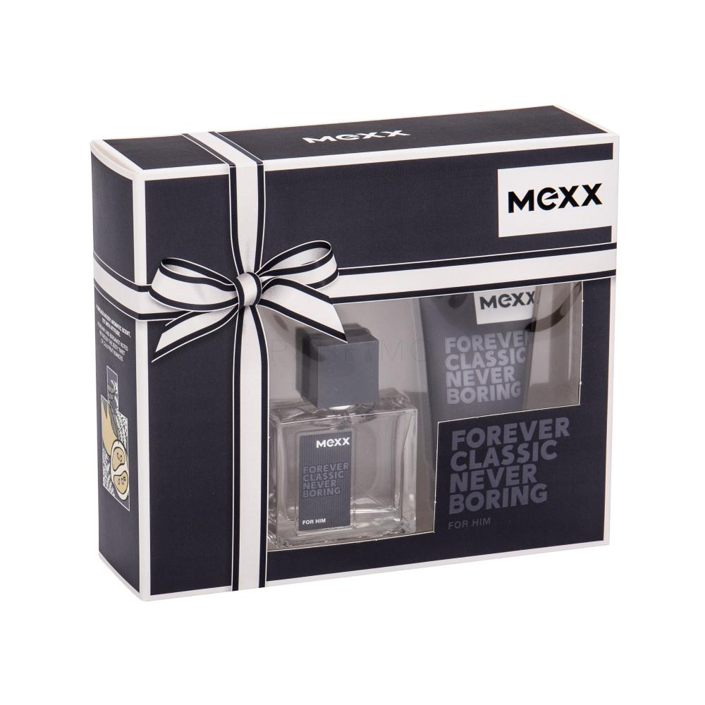 Mexx Forever Classic Never Boring Darilni set toaletna voda 30 ml + gel za prhanje 50 ml poškodovana škatla