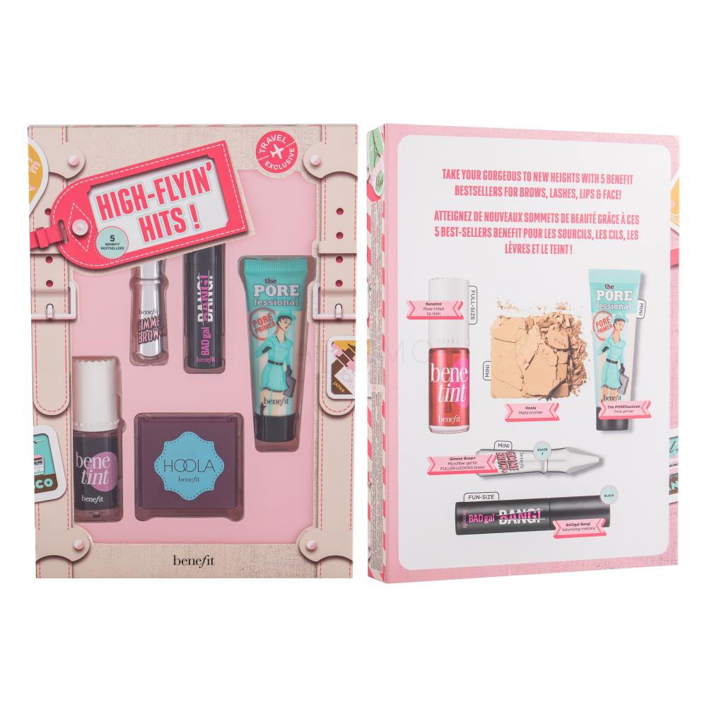 Benefit Benetint Darilni set tonik za ustnice in obraz  6 ml + osnova Pore 7,5 ml + maskara Bad Gal Bang! 3 g Black + gel za orbvi Gimme 1,5 g 3 + bronzer Hoola 4 g Hoola