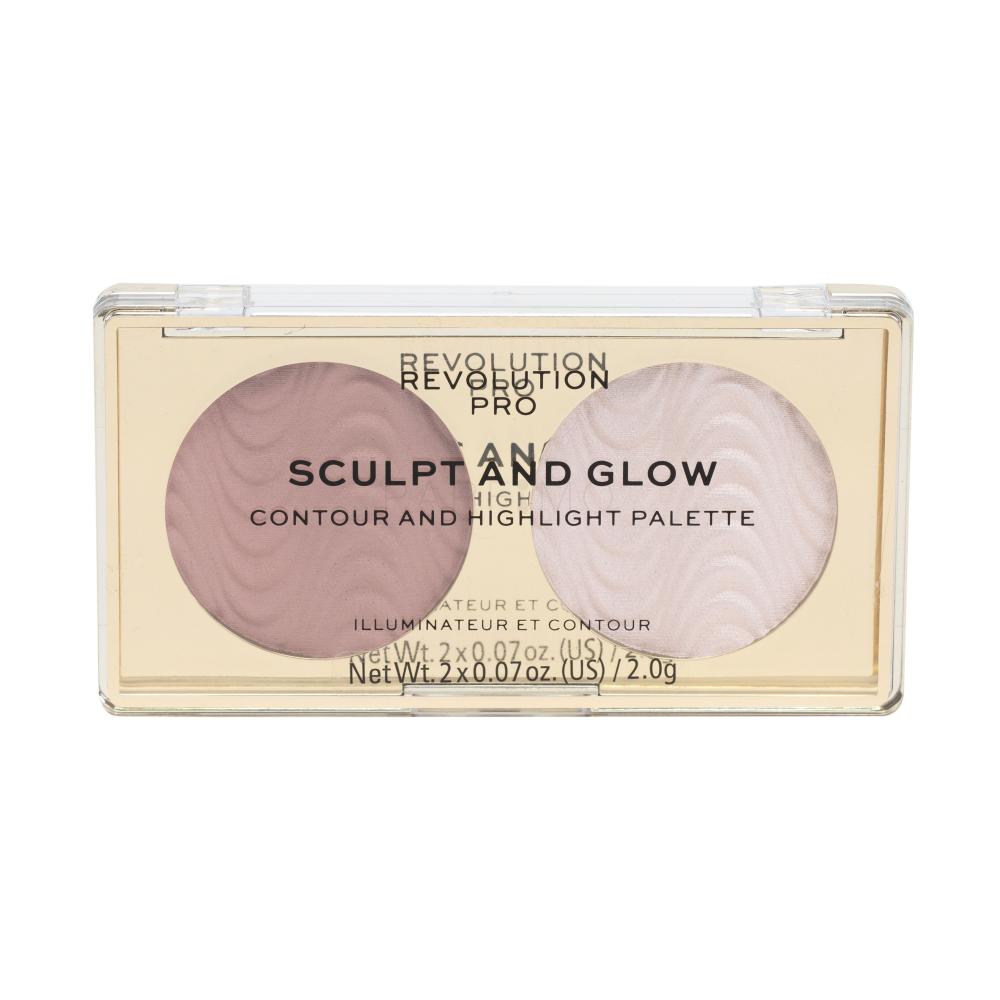 Revolution Pro Sculpt And Glow Paletka za konturing za ženske 4 g Odtenek Sands Of Time