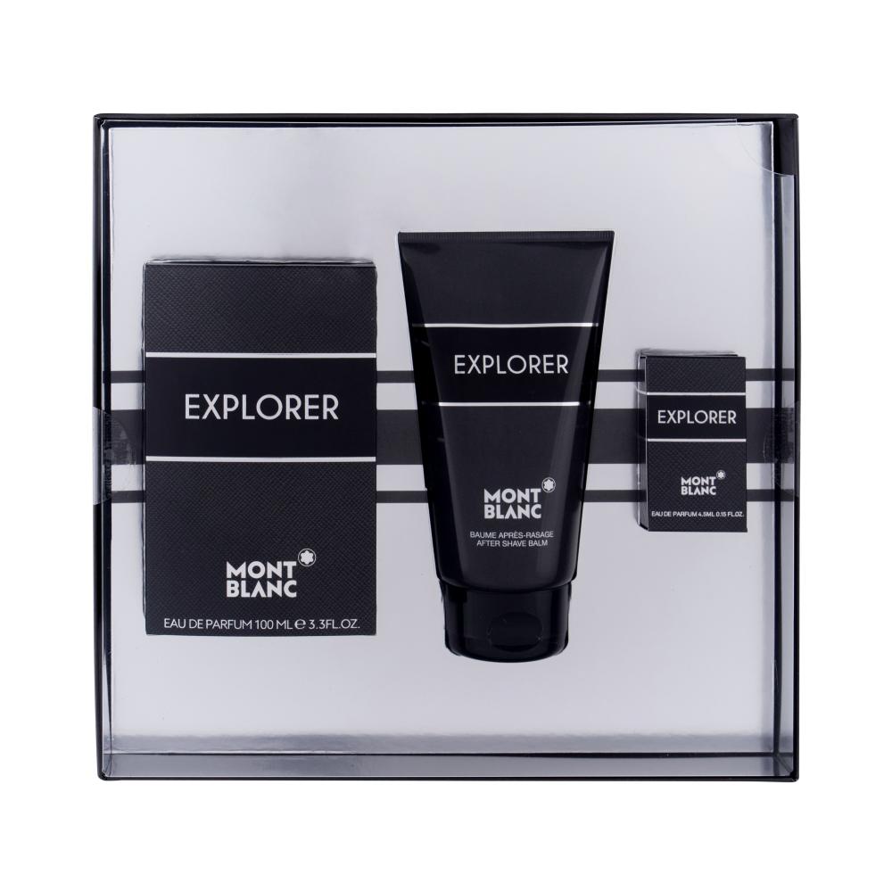 Montblanc Explorer Darilni set parfumska voda 100 ml + parfumska voda 4,5 ml + balzam po britju 150 ml