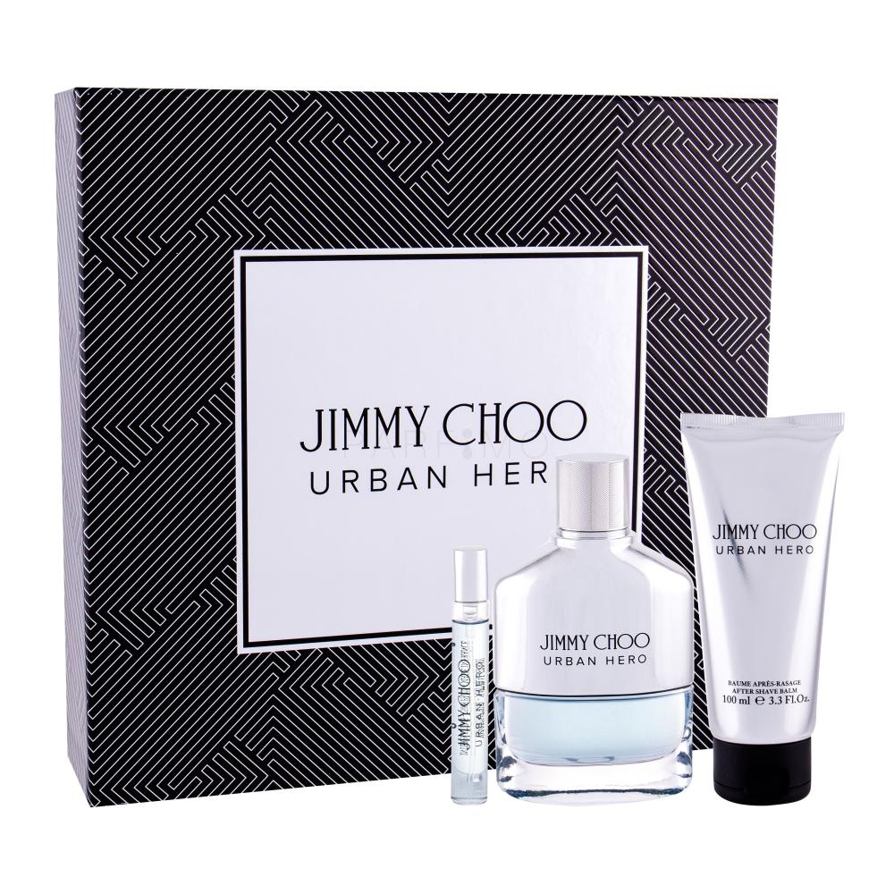 Jimmy Choo Urban Hero Darilni set parfumska voda 100 ml + parfumska voda 7,5 ml + balzam po britju 100 ml