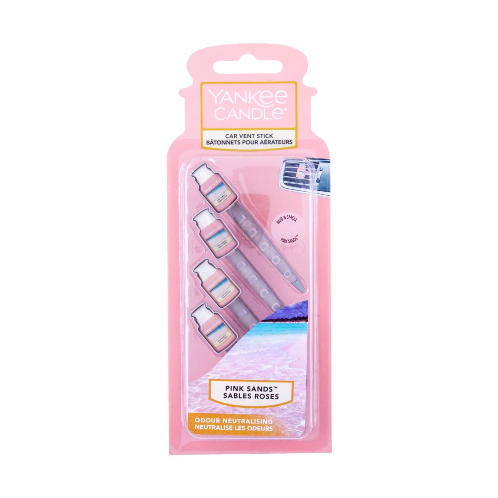 Yankee Candle Pink Sands Vent Stick Osvežilci za vozilo 4 kos