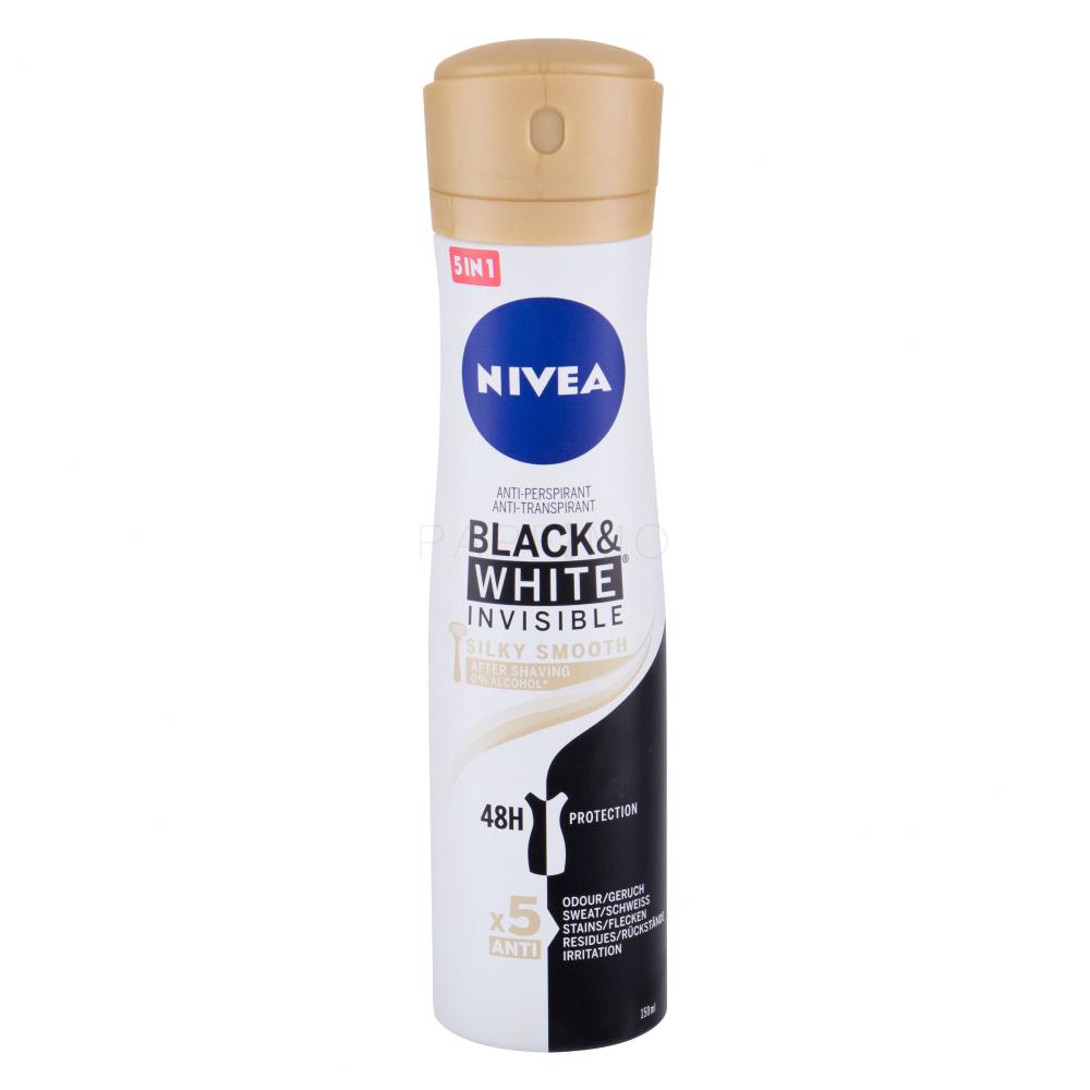 Nivea Black & White Invisible Silky Smooth 48h Antiperspirant za ženske 150 ml