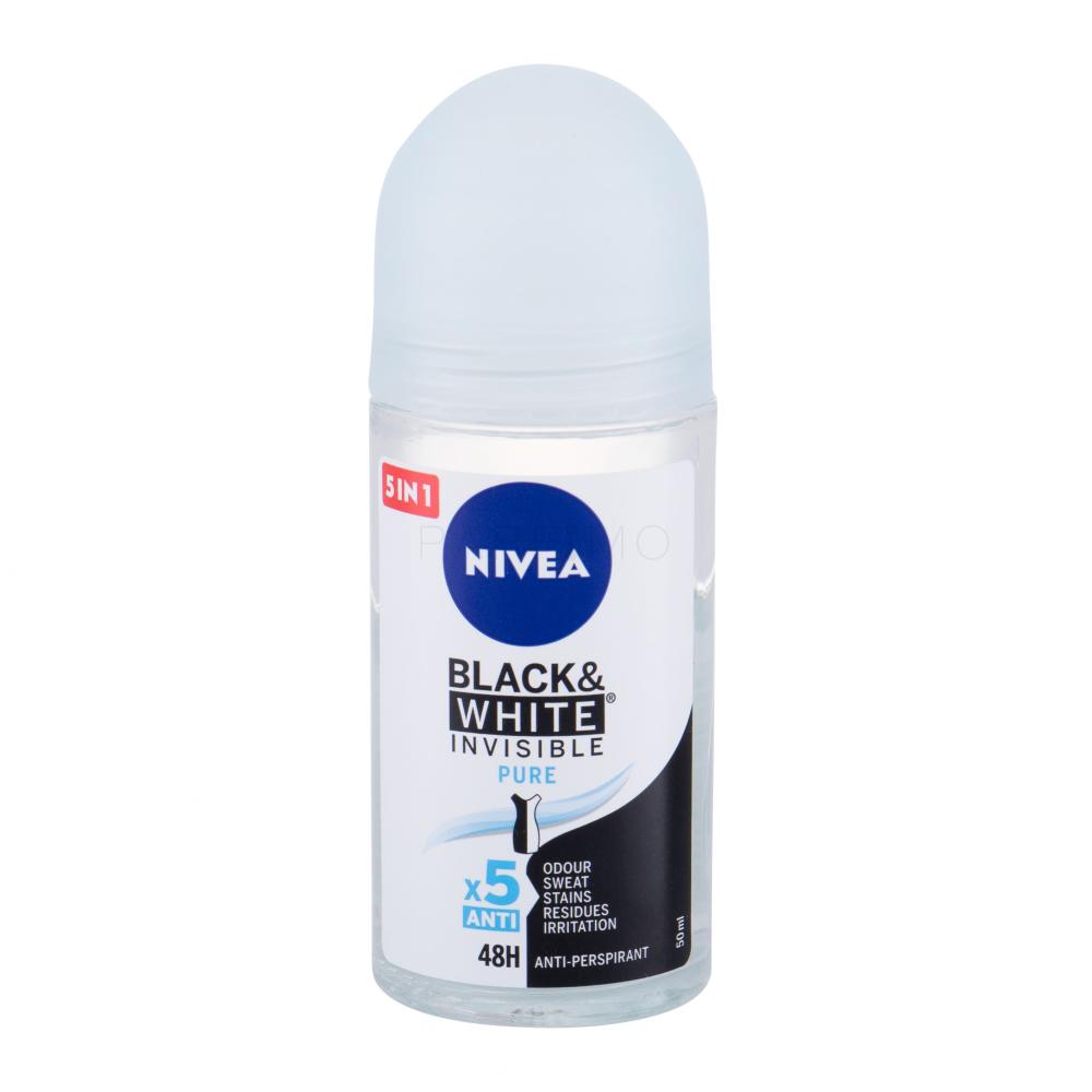 Nivea Black & White Invisible Pure 48h Antiperspirant za ženske 50 ml