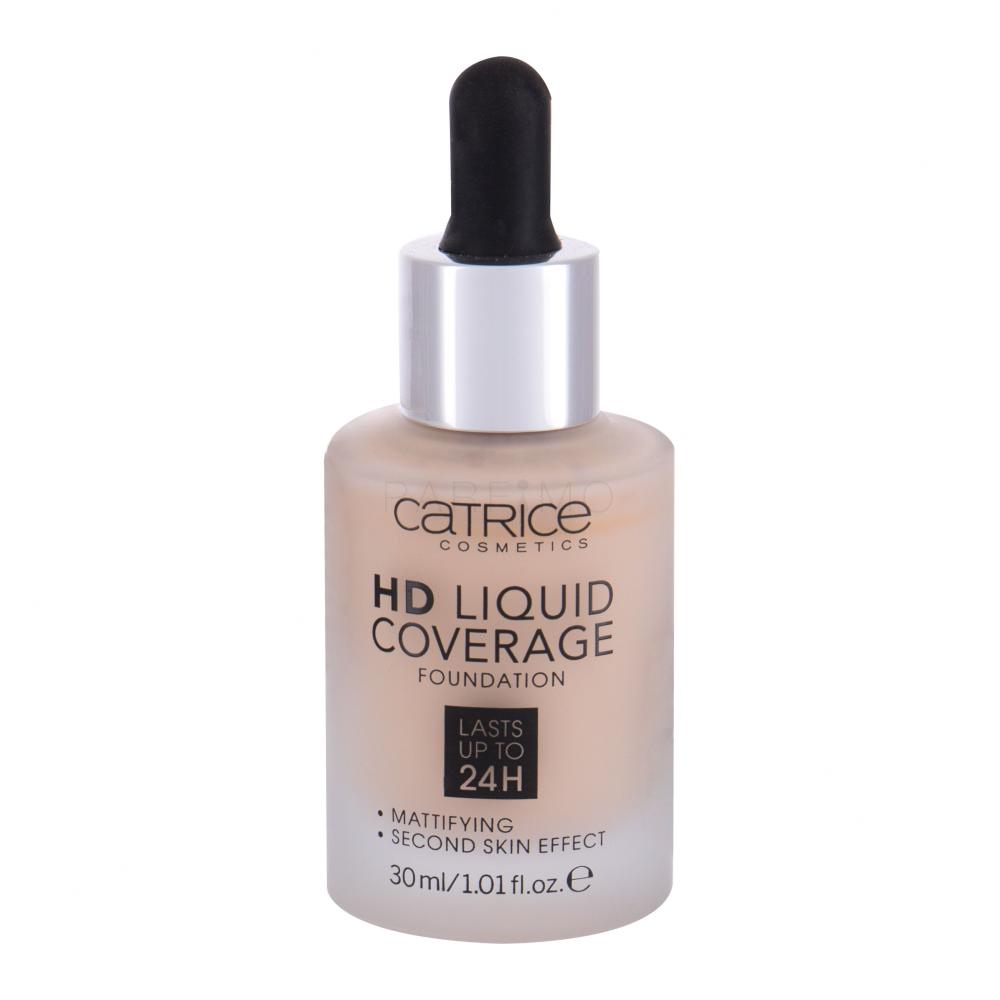 Catrice HD Liquid Coverage 24H Puder za ženske 30 ml Odtenek 002 Porcelain Beige