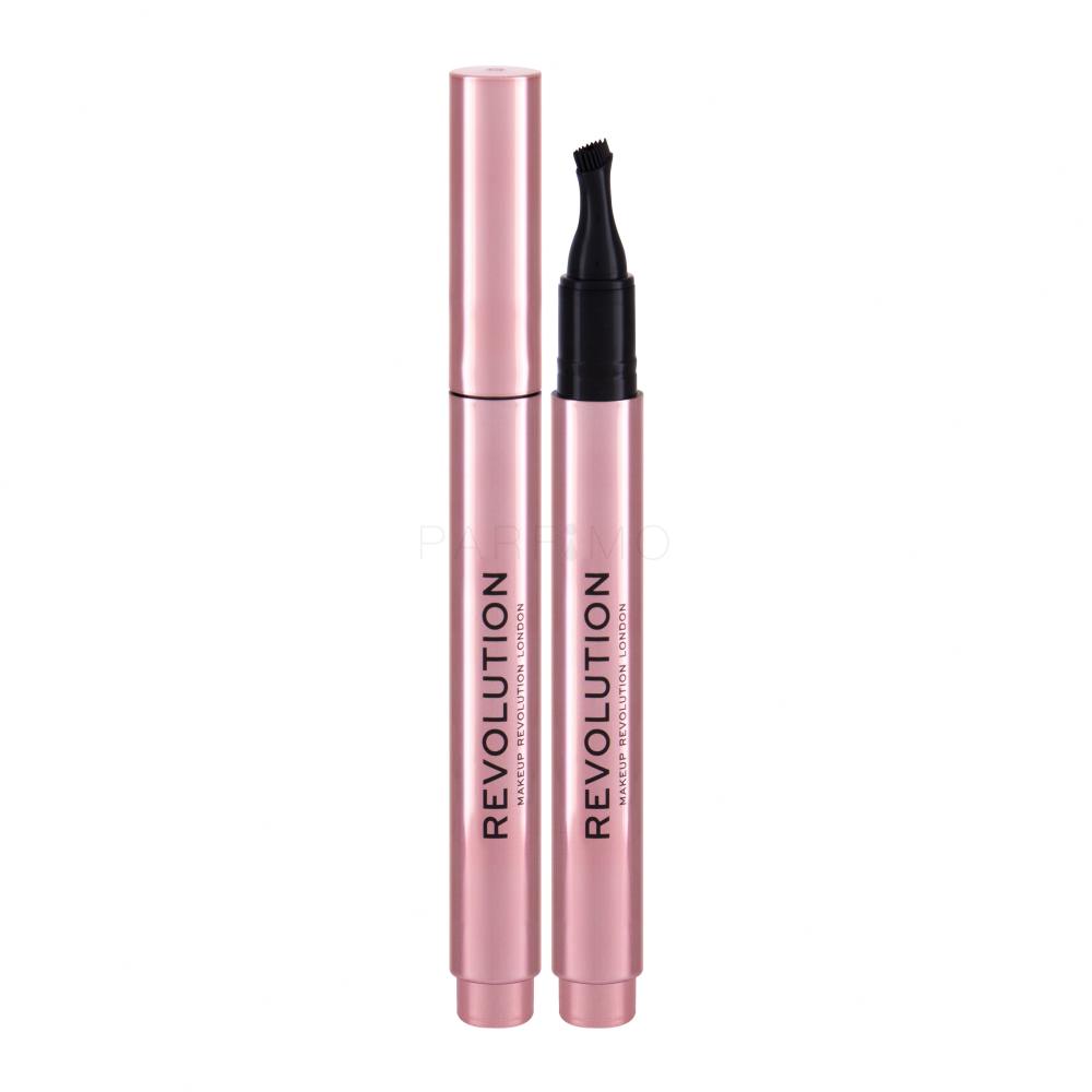 Makeup Revolution London Fast Brow Pomade Gel za obrvi za ženske 1 g Odtenek Dark Brown