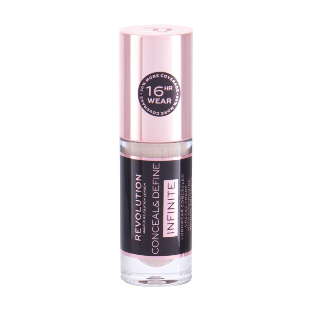 Makeup Revolution London Conceal & Define Infinite Korektor za ženske 5 ml Odtenek C1