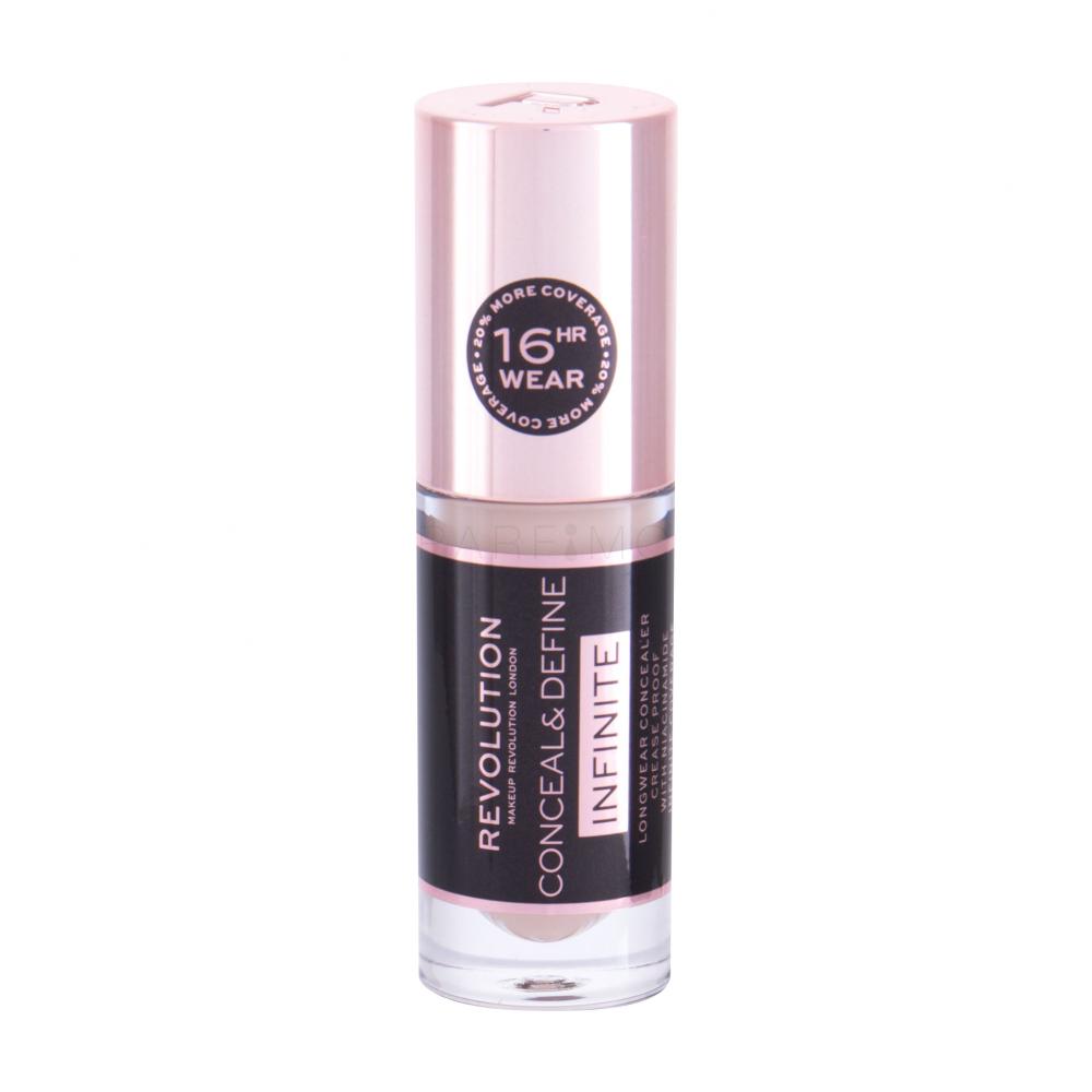 Makeup Revolution London Conceal & Define Infinite Korektor za ženske 5 ml Odtenek C3