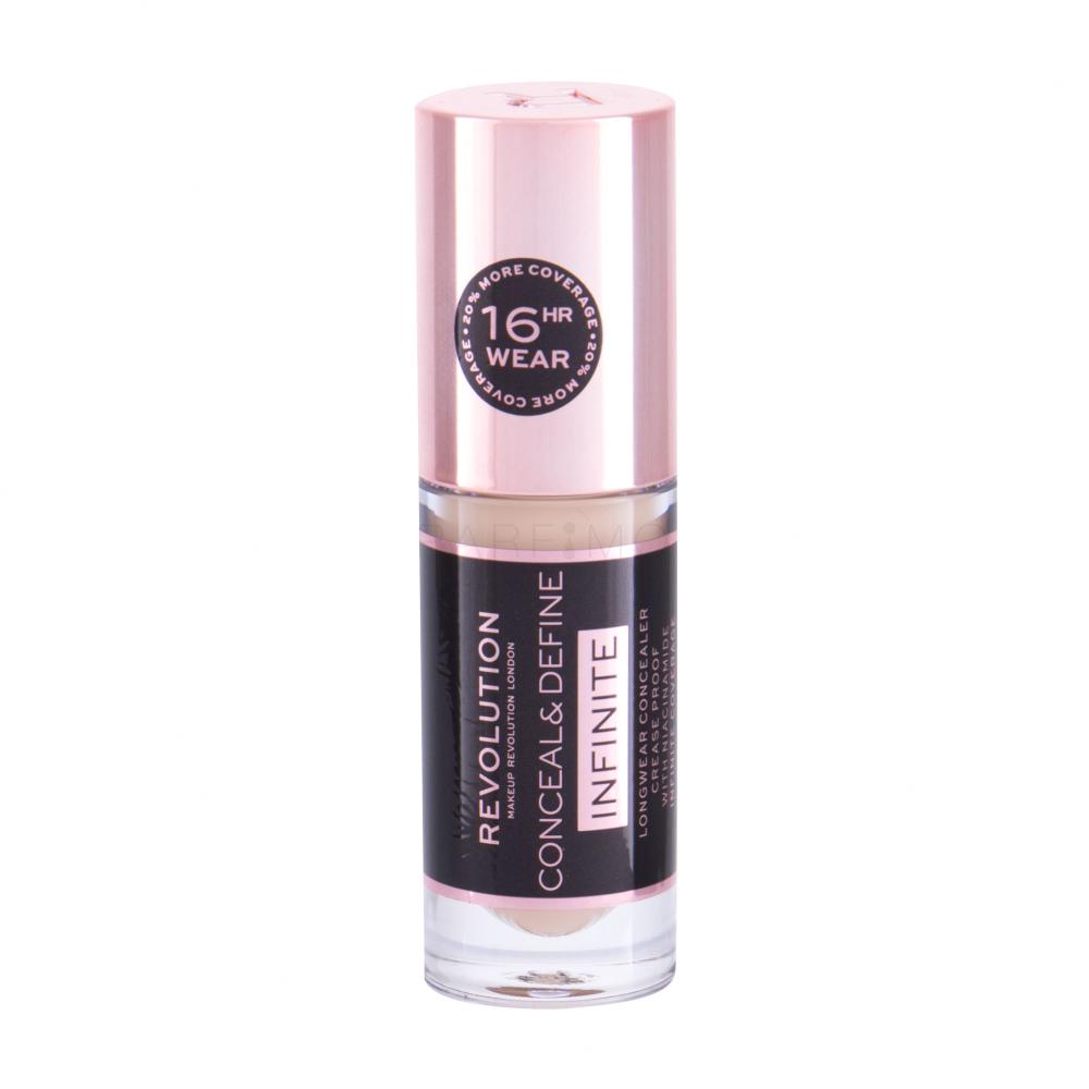 Makeup Revolution London Conceal & Define Infinite Korektor za ženske 5 ml Odtenek C4.5