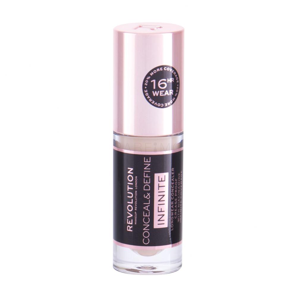 Makeup Revolution London Conceal & Define Infinite Korektor za ženske 5 ml Odtenek C6