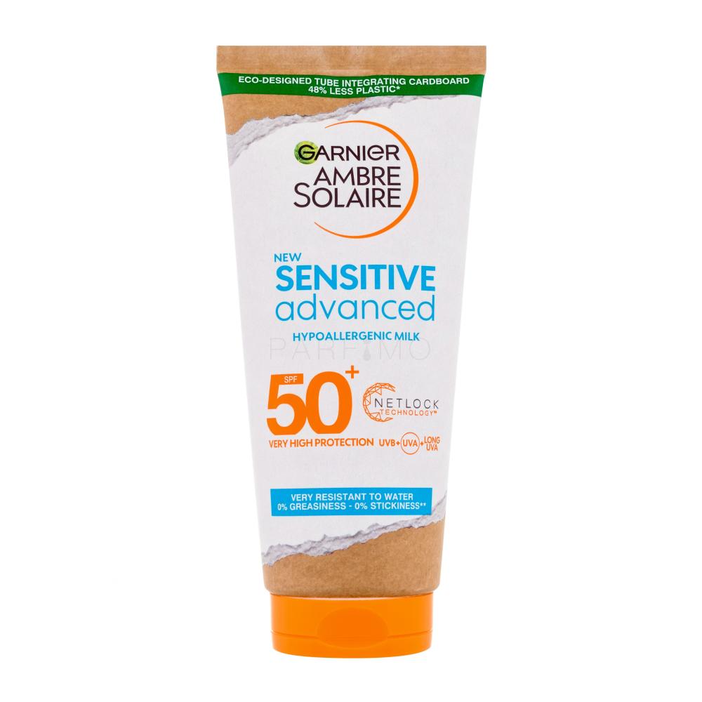 Garnier Ambre Solaire Sensitive Advanced Hypoallergenic Milk SPF50+ Zaščita pred soncem za telo 200 ml