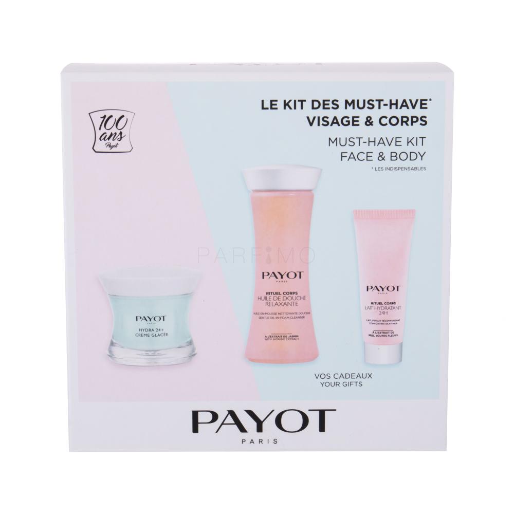 PAYOT Hydra 24+ Crème Glacée Darilni set dnevna krema za obraz 50 ml + čistilna pena za obraz Rituel Corps 125 ml + losjon za telo Rituel Corps 25 ml
