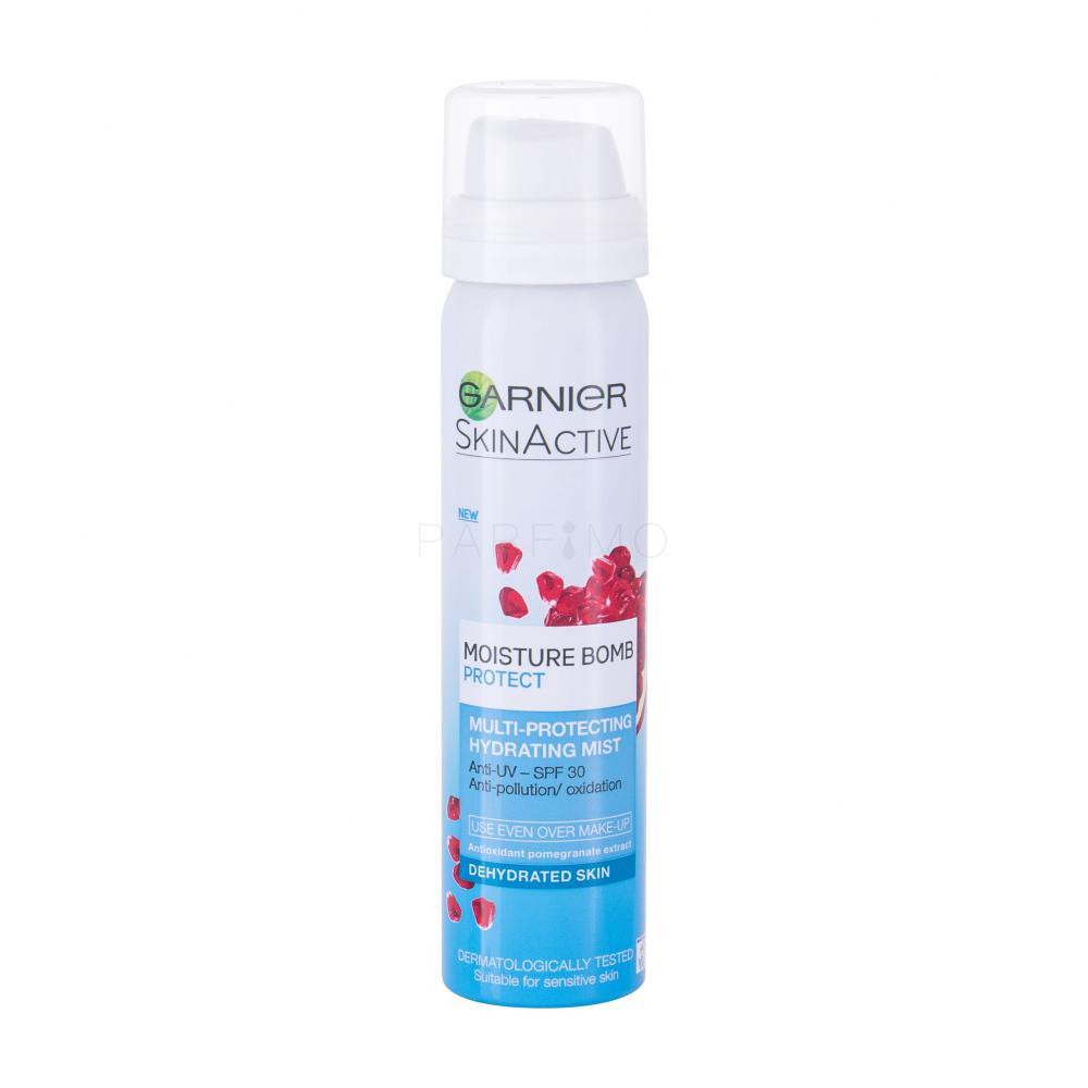 Garnier SkinActive Moisture Bomb Protect Mist SPF30 Losjon in sprej za obraz za ženske 75 ml