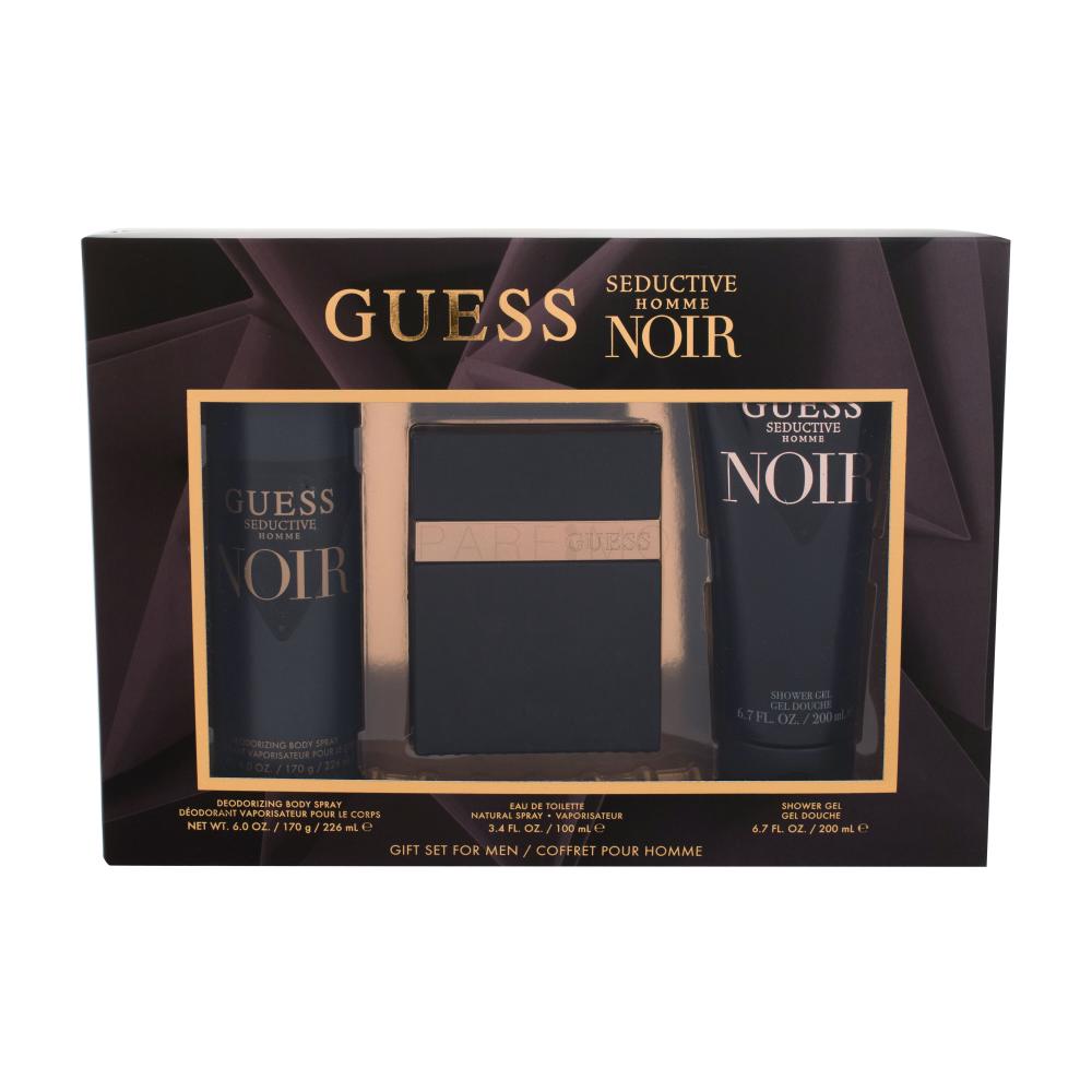 GUESS Seductive Homme Noir Darilni set toaletna voda 100 ml + gel za prhanje 200 ml + deodorant 226 ml