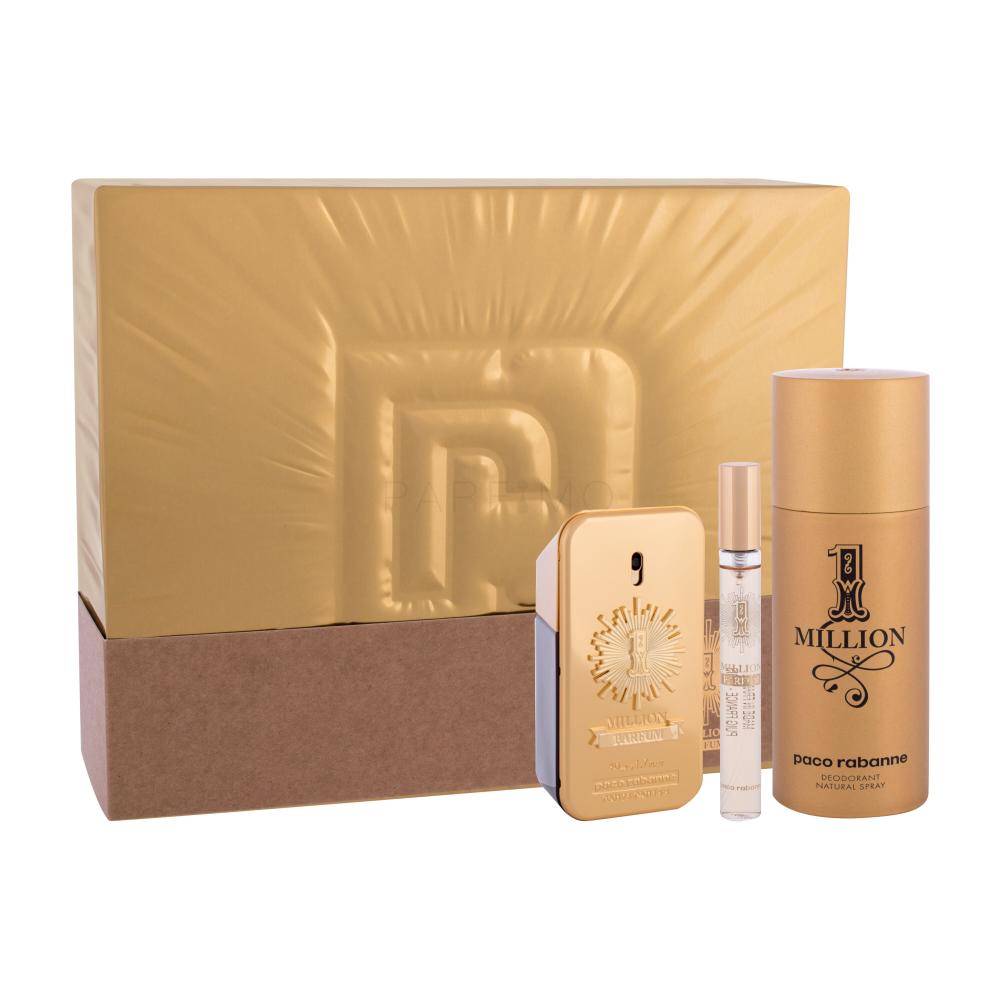 Paco Rabanne 1 Million Darilni set parfum 50 ml + deodorant 150 ml + parfum 10 ml