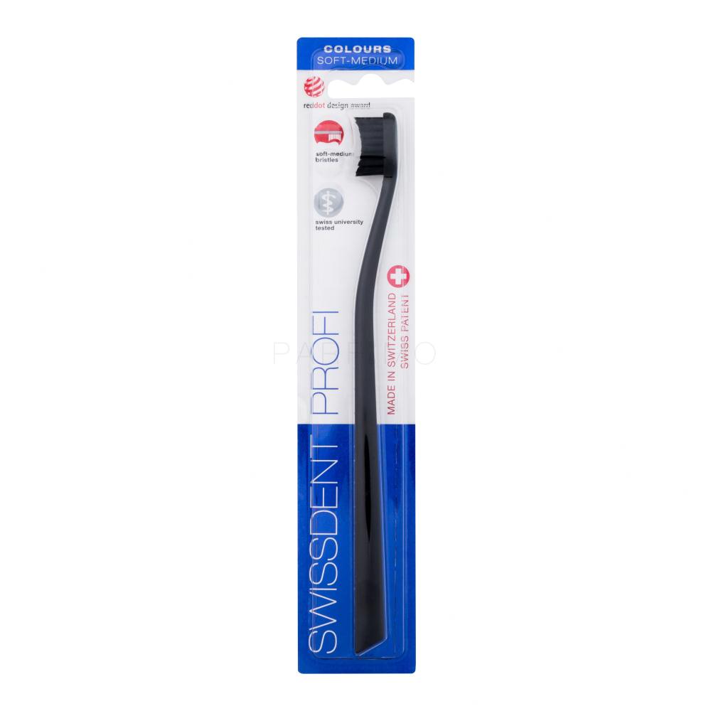 Swissdent Profi Colours Soft Medium Zobna ščetka 1 kos Odtenek Black&Black