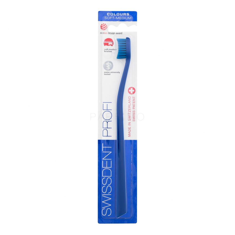 Swissdent Profi Colours Soft Medium Zobna ščetka 1 kos Odtenek Blue&Blue