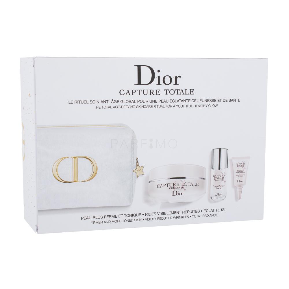 Dior Capture Totale C.E.L.L. Energy Darilni set dnevna krema Capture Totale C.E.L.L. Energy 50 ml + krema za okoli oči Capture Totale C.E.L.L. Energy 5 ml + serum Capture Totale C.E.L.L. Energy Super Potent Serum 10 ml + kozmetična torbica