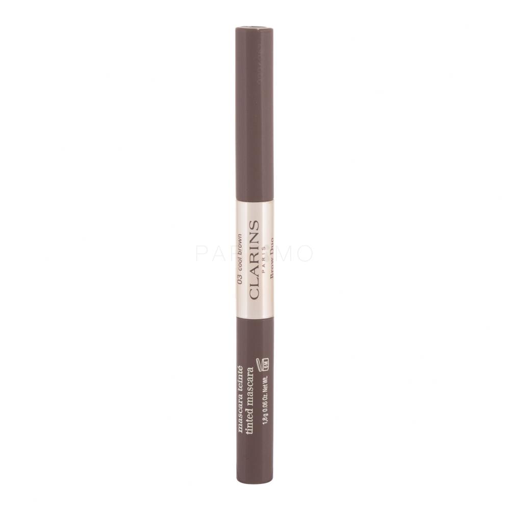 Clarins Brow Duo Maskara za obrvi za ženske 2,8 g Odtenek 03 Cool Brown