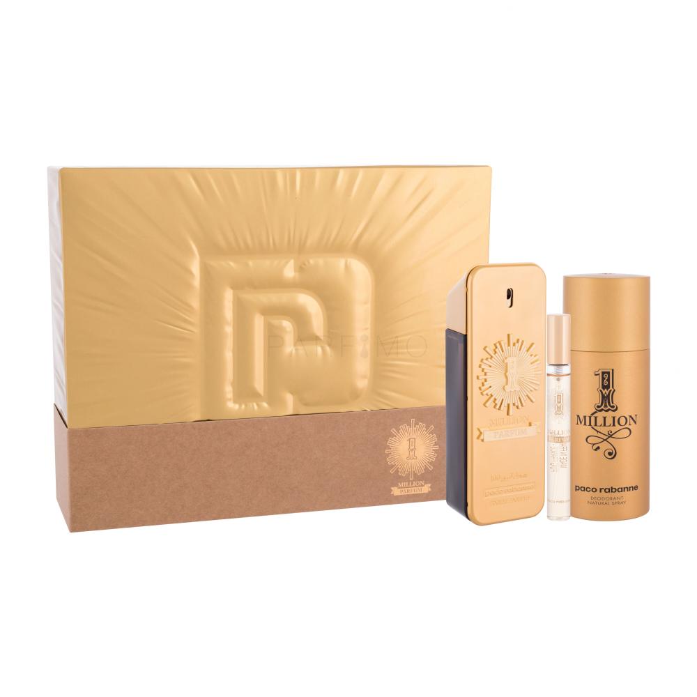 Paco Rabanne 1 Million Darilni set parfum 100 ml + deodorant 150 ml + parfum 10 ml