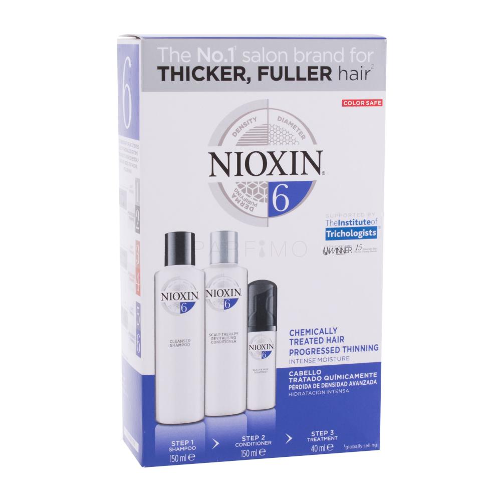 Nioxin System 6 Darilni set šampon System 6 Cleanser Shampoo 150 ml + regenerator System 6 Scalp Therapy Revitalising Conditioner 150 ml + nega za lase in lasišče System 6 Scalp & Hair Treatment 40 ml