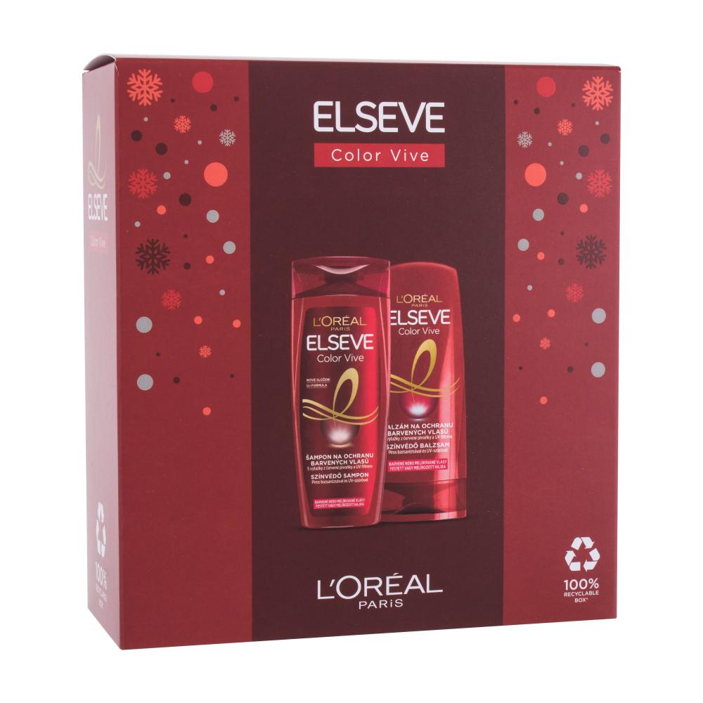 L'Oréal Paris Elseve Color-Vive Darilni set šampon Elseve Color Vive 250 ml + balzam za lase Elseve Color Vive 200 ml