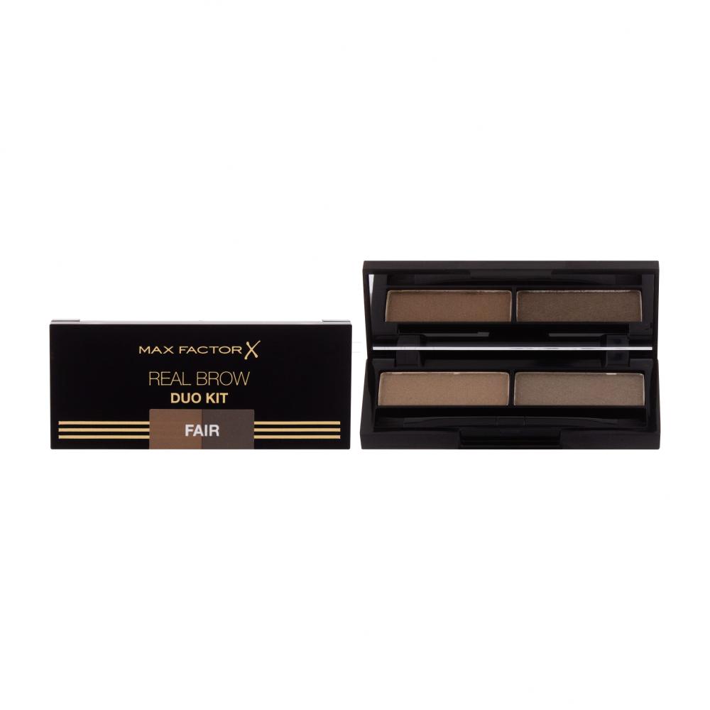 Max Factor Real Brow Duo Paletka za obrvi za ženske 3,3 g Odtenek 001 Fair