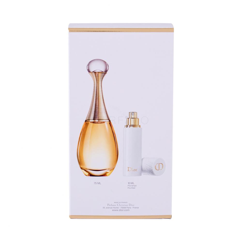 Dior J'adore Darilni set parfumska voda 75 ml + parfumska voda 10 ml poškodovana škatla
