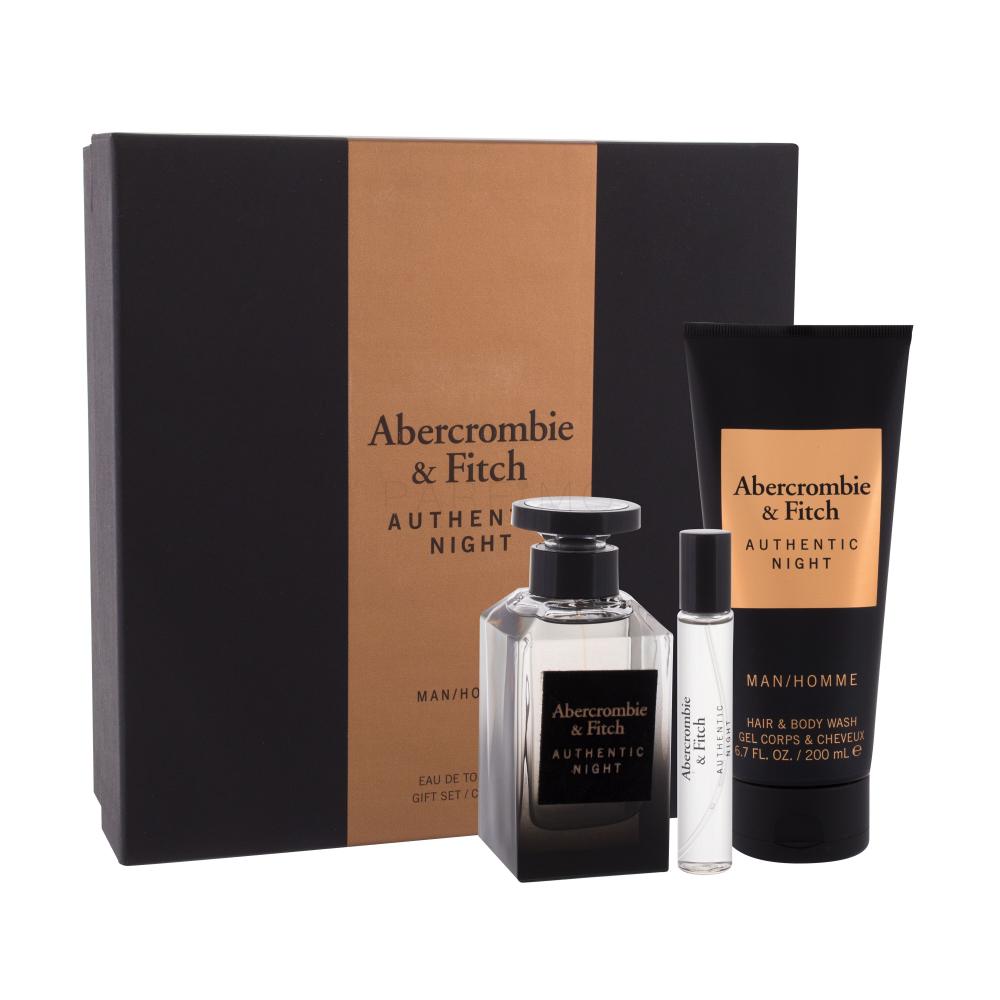 Abercrombie & Fitch Authentic Night Darilni set toaletna voda 100 ml + toaletna voda 15 ml + gel za prhanje 200 ml